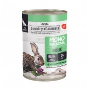 Country Of Animals 單一蛋白兔肉狗罐頭 400g x 12罐